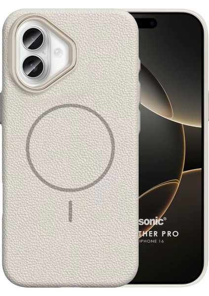 Apple iPhone 16 Kılıf Magleather Pro Bej