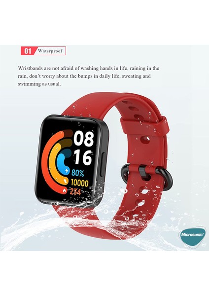 Xiaomi Poco Watch Kordon, Silicone Sport Band Siyah indirimleri
