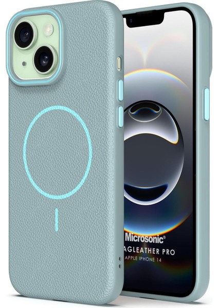 Apple iPhone 14 Kılıf Magleather Pro Mavi
