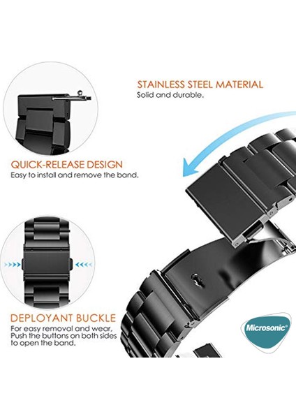 Samsung Galaxy Watch Ultra Metal Stainless Steel Kordon Gümüş