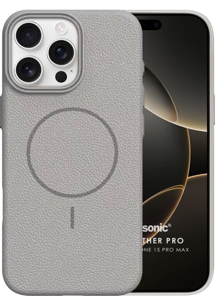 Apple iPhone 15 Pro Max Kılıf Magleather Pro Gri fiyatları