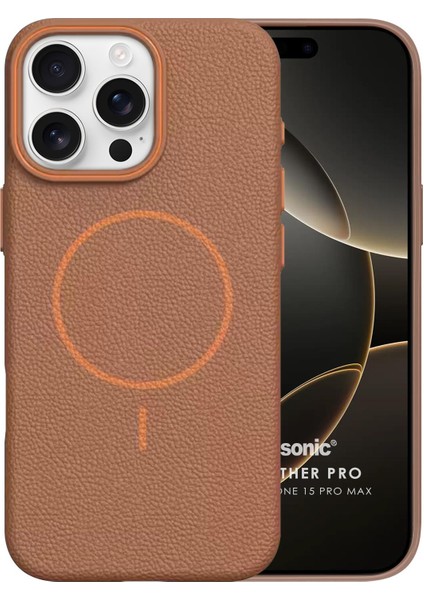 Apple iPhone 15 Pro Max Kılıf Magleather Pro Kahverengi fiyatları