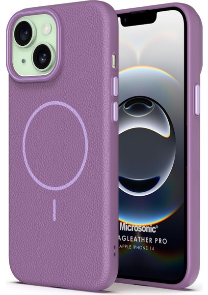 Apple iPhone 14 Kılıf Magleather Pro Lila
