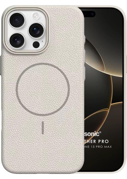 Apple iPhone 15 Pro Max Kılıf Magleather Pro Bej fiyatları