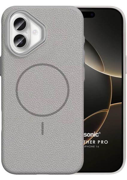 Apple iPhone 16 Kılıf Magleather Pro Gri
