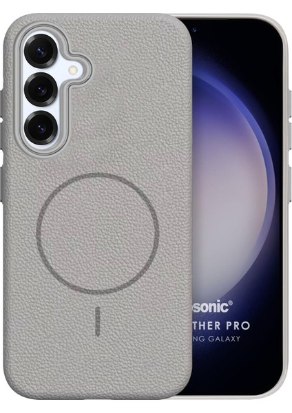 Samsung Galaxy S24 Plus Kılıf Magleather Pro Gri