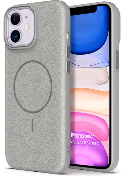 Apple iPhone 11 Kılıf Magleather Pro Gri