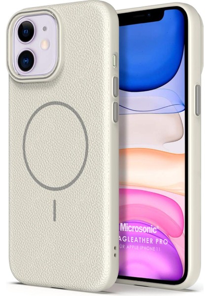 Apple iPhone 11 Kılıf Magleather Pro Bej