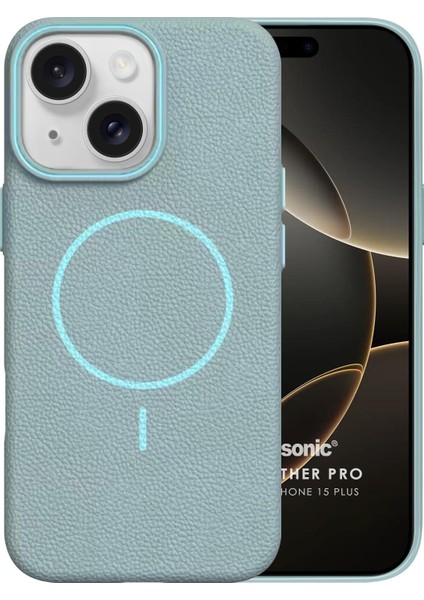 Apple iPhone 15 Plus Kılıf Magleather Pro Mavi