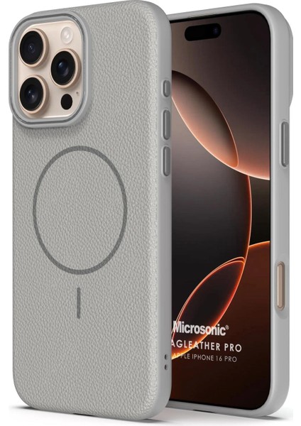 Apple iPhone 16 Pro Kılıf Magleather Pro Gri