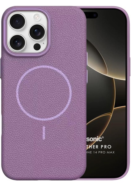 Apple iPhone 14 Pro Max Kılıf Magleather Pro Lila