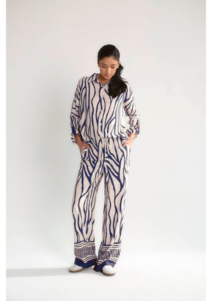 Zebra Desenli Laci Pantolon Gömlek Takım M38397-2Y5
