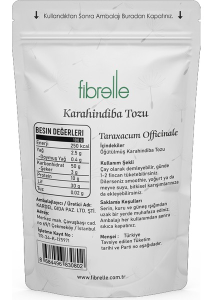 Karahindiba Tozu 100G fiyatları