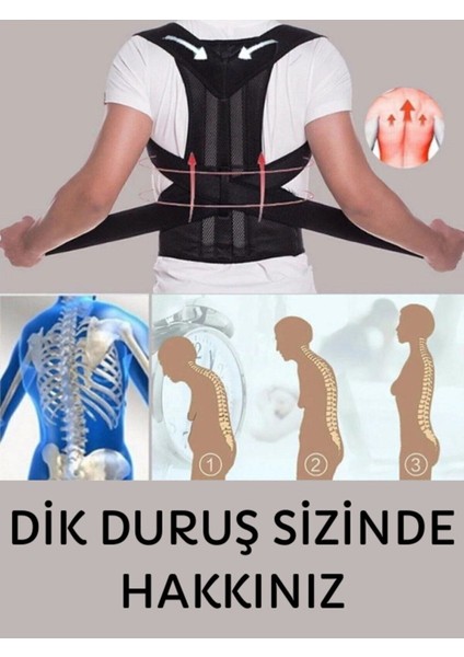 Dik Duruş Korsesi, Bel ve Sırt Destekleyici, Ortopedik, Konforlu ve Rahat Kullanım indirimleri