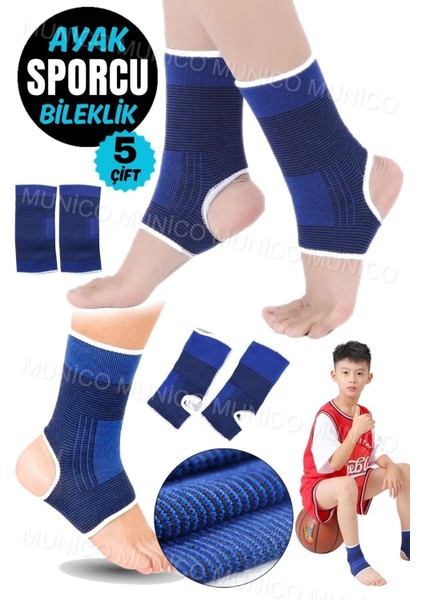 5 Çift Esnek Ayak Bileği Koruyucu Bandaj, Rahat ve Güvenli Destek