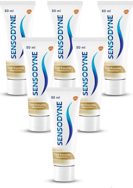 Tam Koruma Beyazlatıcı Diş Macunu 50 Ml. 6'lı Set