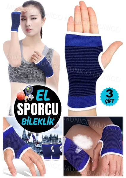 3 Çift El Bileği Desteği, Basınçlı ve Konforlu, Spor ve Fitness için uygun fırsatları