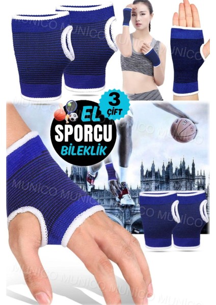 3 Çift El Bileği Desteği, Basınçlı ve Konforlu, Spor ve Fitness için uygun indirimleri