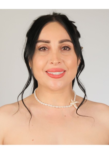 Doğal Beyaz Inci Choker · Barok Deniz Yıldızı Odak Boncuk – Zamansız Zarafetin Inci Yorumu fiyatları