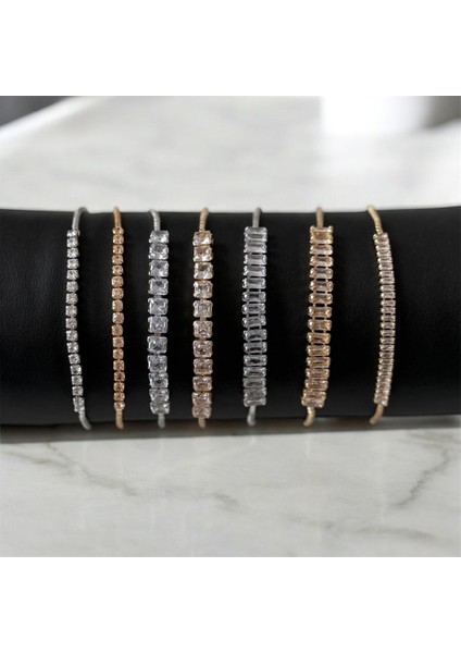 Olala Zirkon Taşlı Rodyum Kaplı Su Yolu 14 Şubat Sevgiliye Hediye Abiye Şık Lüks Asansörlü Bileklik fırsatları