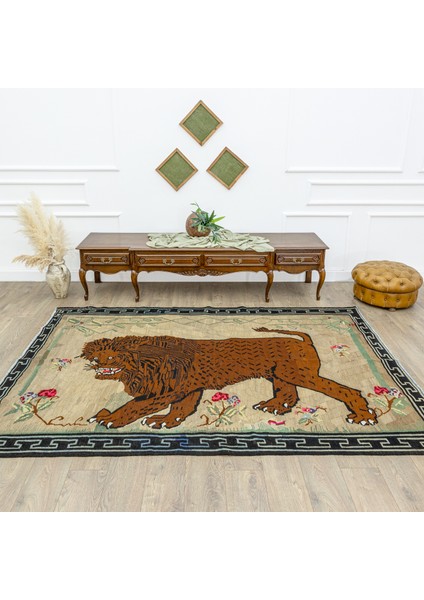 Terra Aslan Desenli El Dokuma Kilim 177X263 cm fiyatları