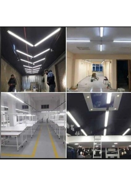 CT-2478 36W Yatay Bant Armatür 120CM LED Armatür Aydınlatma Beyaz Işık 6400K fırsatları