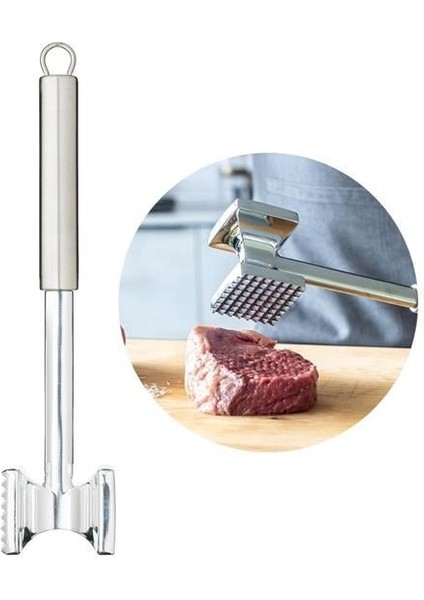 SN-27133 Çift Taraflı Tırtıklı ve Düz Et Döveceği