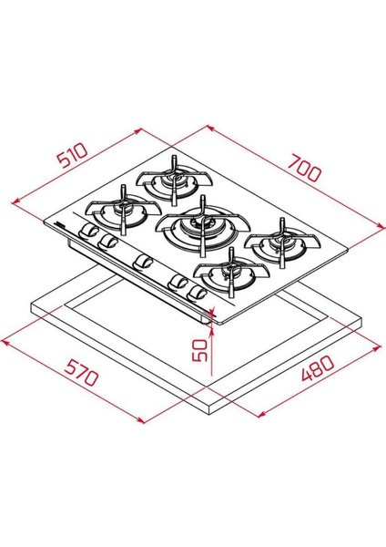 Siyah Ankastre Set ( Tvt 60 Davlumbaz - Gbc 75030 Ocak- Hlb 840 Ss Fırın)