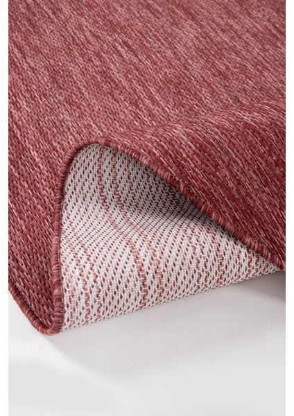 Tema 9039 Bordo Sisal Hasır Iç Dış Mekan Kilim Dekoratif Bahçe Balkon Salon Halısı