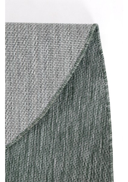 Tema 9037 Yeşil Sisal Hasır Iç Dış Mekan Kilim Dekoratif Bahçe Balkon Salon Halısı