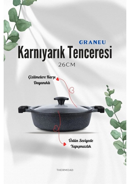 | Tencere Tava Set | 9 Parça | Graneu Serisi | Gri