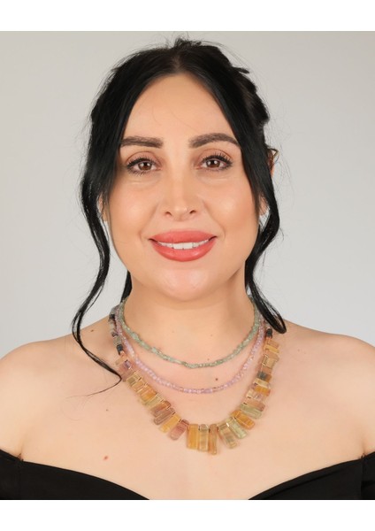 Florit & Ametist Çoklu Kolye