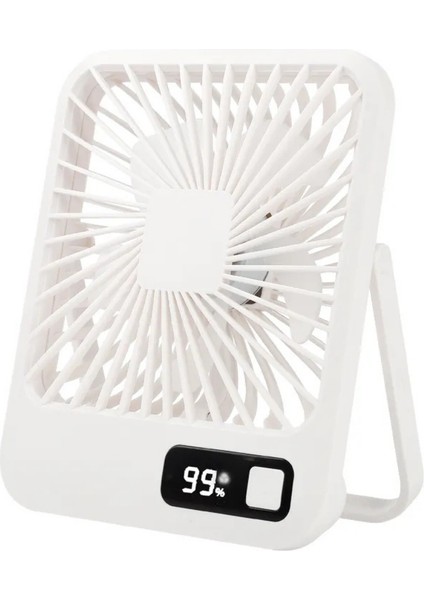 F11 Şarjlı 3 Kademeli Şarj Göstergeli Karışık Renkli Taşınabilir Masaüstü Usb Fan