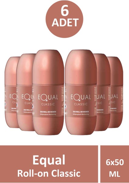 Kadın Roll-On Deodorant 50 ml 6 Adet