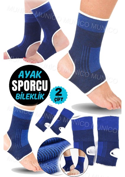 Unisex spor ayak bileği koruma, dayanıklı ve şık mavi bileklik seti indirimleri