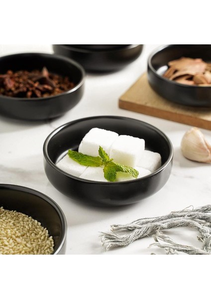 Seramik 8,3 cm Soya Sosu Tabağı, Daldırma Kaseleri, Garnitürler Çeşniler, Suşi, Ketçap, Barbekü Sosu Kasesi Seti 6'lı, Kase, Sosluk fiyatları