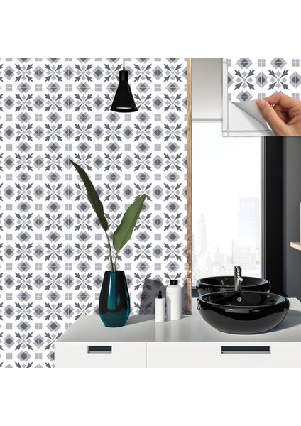 Kendinden Yapışkanlı Geometrik 041 Desenli Pvc Karo 30X30 cm (33 Adet) 3m2