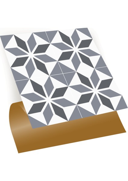 Kendinden Yapışkanlı Geometrik 028 Desenli Pvc Karo 30X30 cm (33 Adet) 3m2