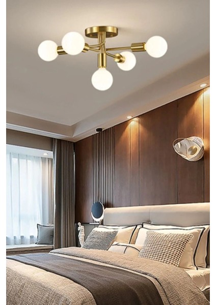 Döngüm Camsız 5'li Modern Avize