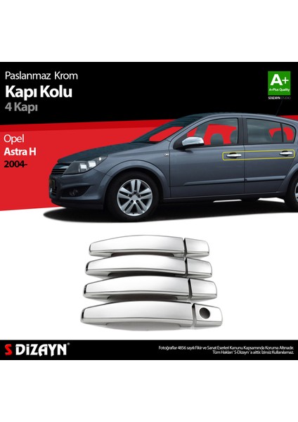 Opel Astra H Krom Kapı Kolu 4 Kapı 2004-2013