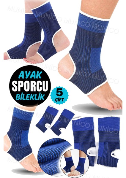 5 Çift Ayak Bileği Desteği Sıkıştırma Kayışı Aşil Brace Fitness Için Koruyun Esnek