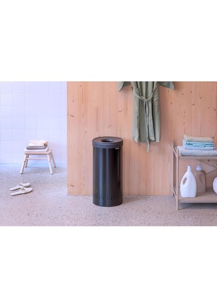 Çamaşır Sepeti Matt Black 35 Lt Çelik Çamaşır Sepeti fırsatları