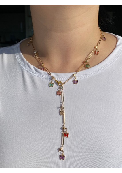 Kelebek Kolye Gold