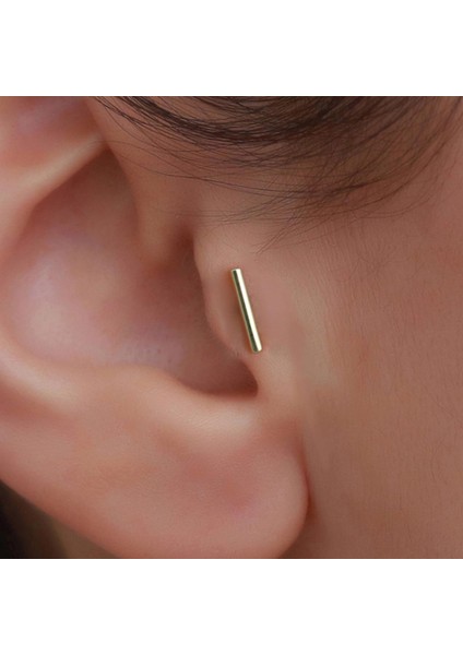 14 Ayar Altın Çizgi Tragus Piercing