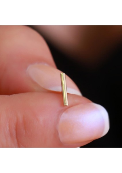 14 Ayar Altın Çizgi Tragus Piercing
