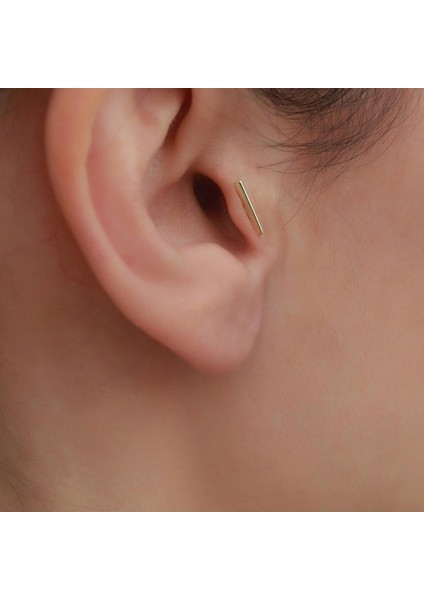 14 Ayar Altın Çizgi Tragus Piercing