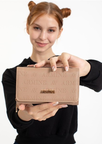 Modern Tasarım Vizon Lazer Kadın Cüzdan