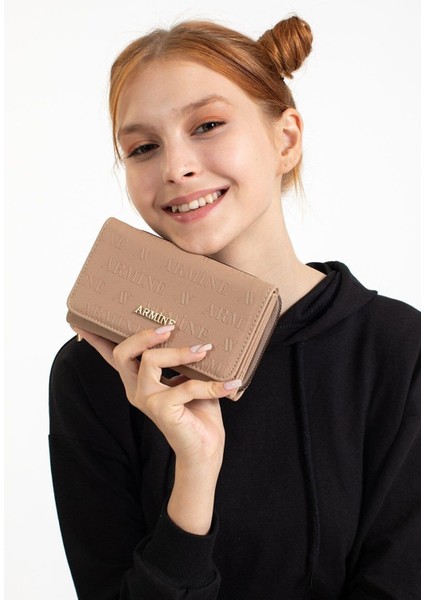 Modern Tasarım Vizon Lazer Kadın Cüzdan fiyatları