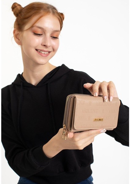 Modern Tasarım Vizon Lazer Kadın Cüzdan modelleri