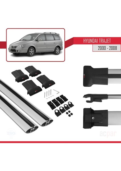 Ford Transit/tourneo Connect 2 2014-2021 Arası ile Uyumlu Fly Model Ara Atkı Tavan Barı Gri 2 Adet indirimleri